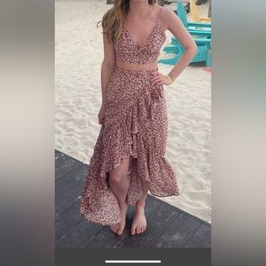 NWOT - matching floral set! Skirt & cropped tank!